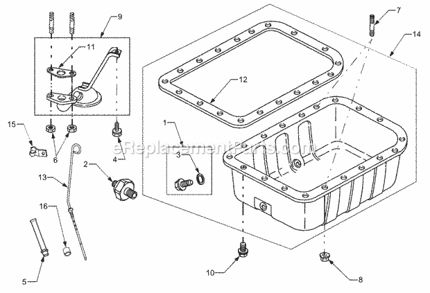 Lubrication Diagram and Parts List for 5234DL 54AL544-710, 54BL544-710 Cub Cadet Lawn Tractor